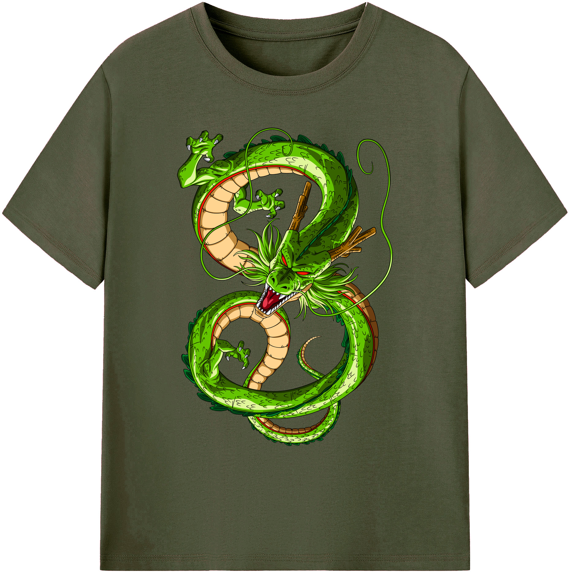 （画像用） ドラゴンボール 神龍 シェンロン DRAGON BALL Shenron 綿100％ メンズ半袖Tシャツ｜肌触りやわらか＆通気性